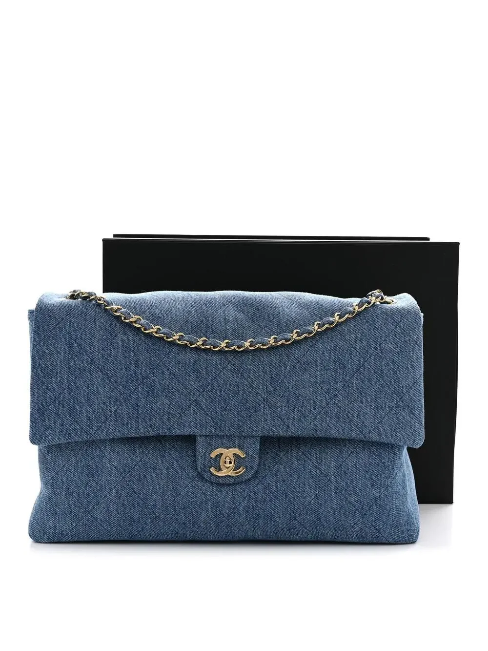 Chanel Denim Souplissimo Maxi Flap Blue #295105C13B